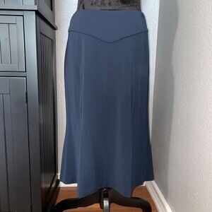 Casual Corner Women’s Skirt Medium Navy Blue Midi Stretch Career Officewear NWT